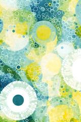 Wall Mural - yellow green blue and white funky texture design abstract geometric pattern graphics poster backgrou