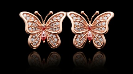 Poster - jewelry rose gold butterfly