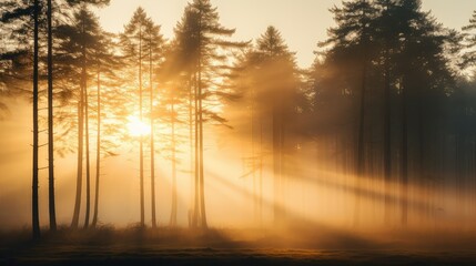 Wall Mural - trees gradient light