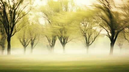 Wall Mural - grove trees blurred