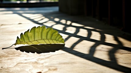 Poster - organic leaf shadows