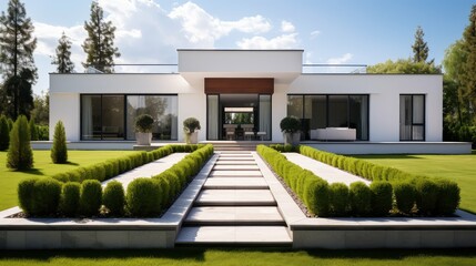 Wall Mural - design house and lawn