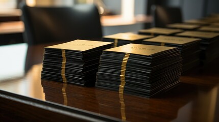 Wall Mural - premium black and gold business card