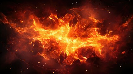 Wall Mural - red fire burst