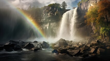 Wall Mural - rainbow water mist