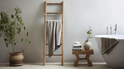 Poster - decor wooden ladder