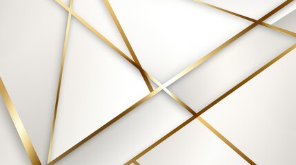 Wall Mural - angular gold white line background