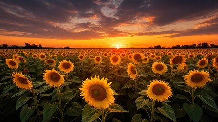 Wall Mural - golden orange rays