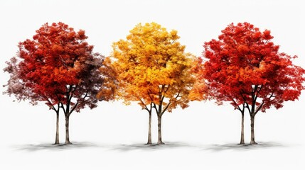 Canvas Print - fall trees transparent background