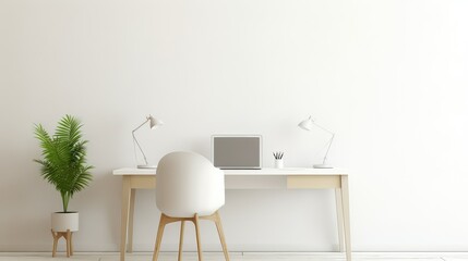 Wall Mural - workspace plain background white