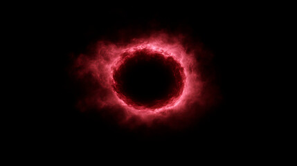 Wall Mural - Crimson Red Energy Portal to Another Dimension Dark Abstract Background with Glowing Nebula Cloud