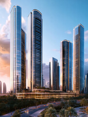 luxury urban cityscape