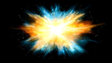 Wall Mural - Dynamic Cosmic Burst of Energy and Light Emanating Outward from a Central Source in Deep Space