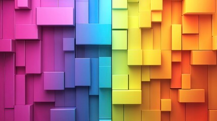 Wall Mural - Abstract colorful blocks background.