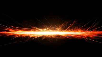 Wall Mural - energy beam visualisation abstract design glowing light streaks on a dark black background image