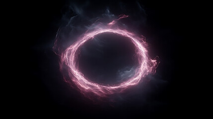 Wall Mural - Energy Ring Nebula Cosmic Power Portal Background with Dramatic Light and Dark Ambience Illustration