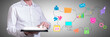 © thodonal - Marketing strategy concept with man using a tablet
