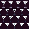 © pachiv - Elegant Martini Glasses Seamless Pattern on Deep Maroon Background