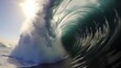 © ChrisTYCat - Breathtaking Slow Motion Footage of a Powerful Wave Crashing Dramatically on a Peaceful Tropical Beach Shoreline