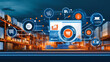 © HiSea - Supply chain management systems in warehousing digital infographic industrial overview efficiency