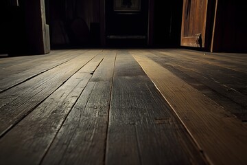 Wall Mural - Rustic Wooden Floor, Interior, Shadows, Background, Design