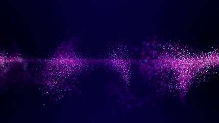 Wall Mural - Abstract Purple Sparkle Dust - Ethereal Glittering Particle Stream Background Video Loop