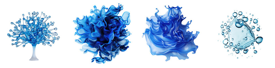 Wall Mural - Mesmerizing Blue Fluid Dynamics   Captivating Abstract Digital Art Composition with Flowing Organic Shapes Vibrant Colors and Dynamic Motion  Innovative Conceptual Background Ideal for Branding