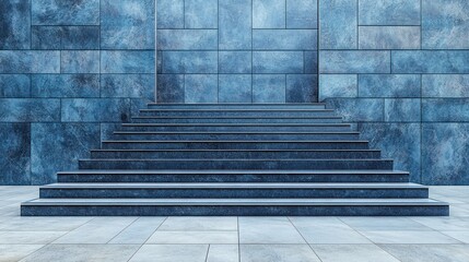 Poster - Modern Steps Leading to a Building