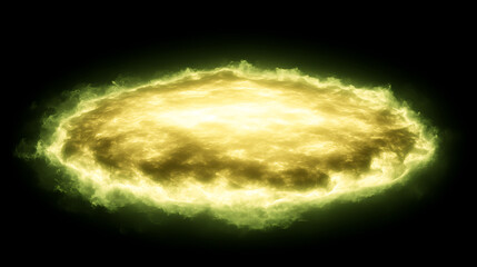 Wall Mural - luminous sphere of energy floating in infinite darkness digital rendering concept creation