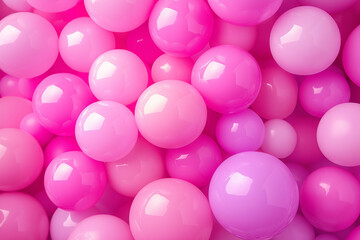 Wall Mural - heap of the different sized colorful spectrum or rainbow colored spheres or balls, color, education 