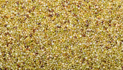 Fototapete - Repeating pattern of tiny quinoa grains, emphasizing their round shape and light beige or red color. Ideal for healthy eating, superfoods, or modern cuisine concepts. Texture, background.