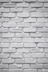 Wall Mural - style and type of a white brick wall, showcasing a classic and rustic layout. The bricks are arranged in a horizontal pattern, with each row slightly offset from the one above, creating a traditional 