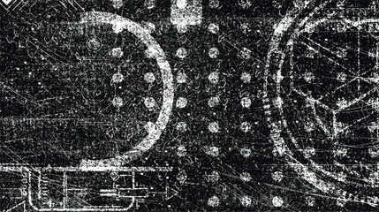 Wall Mural - Abstract grunge futuristic cyber technology background. Sci-fi circuit design. Blueprint on old grungy surface. Futuristic technology design. Cyber punk backdrop	
