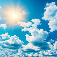 Wall Mural - beautiful white clouds in the blue sky