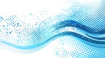 Wall Mural - abstract blue wavy background. halftone pattern design, for modern website or presentation