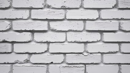 Wall Mural - style and type of a white brick wall, showcasing a classic and rustic layout. The bricks are arranged in a horizontal pattern, with each row slightly offset from the one above, creating a traditional 