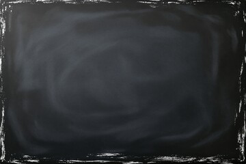 Wall Mural - Abstract dark chalkboard texture background with faded white border edges.