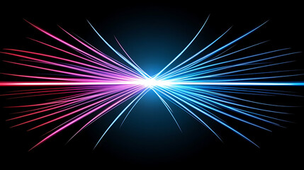 Wall Mural - vibrant energy beams converging in abstract graphic design with symmetrical visual pattern