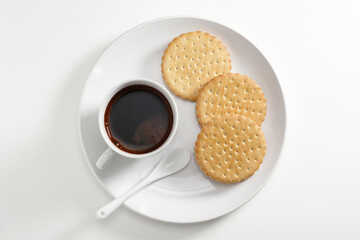 Wall Mural - Coffee and sandwich cookies