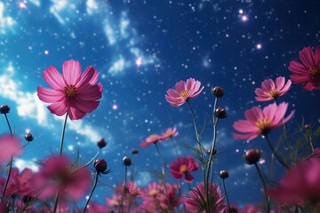 Wall Mural - Cosmos outdoors blossom flower.