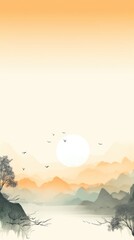 Wall Mural - Sunset backgrounds landscape outdoors.