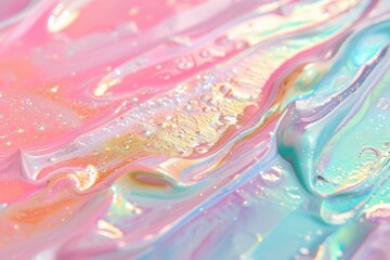 Wall Mural - whipcream texture backgrounds rainbow accessories.