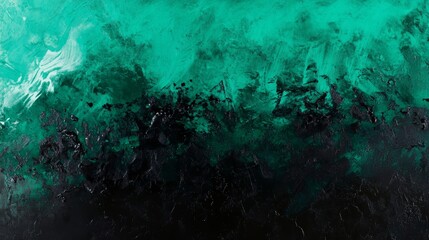 Abstract green black painting art, modern decorative wall print, artistic textured digital download