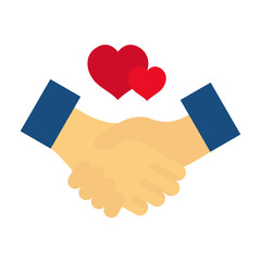 Poster - Handshake Vector Design Icon Style