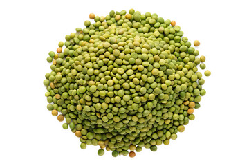 Wall Mural - green lentils on a top isolated on transparent background png