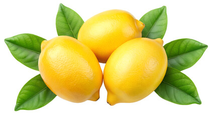 Wall Mural - three sweet lemon on a isolated on transparent background png