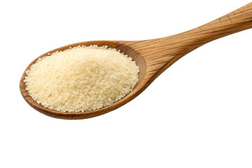 Wall Mural - raw semolina in a wooden isolated on transparent background png