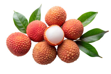 Wall Mural - lychee on a isolated on transparent background png