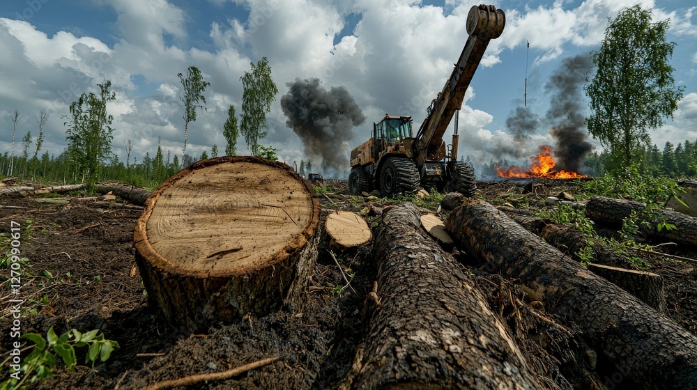 Logging operations in a forest landscape environmental impact ...