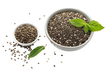 Wall Mural - chia seeds with isolated on transparent background png